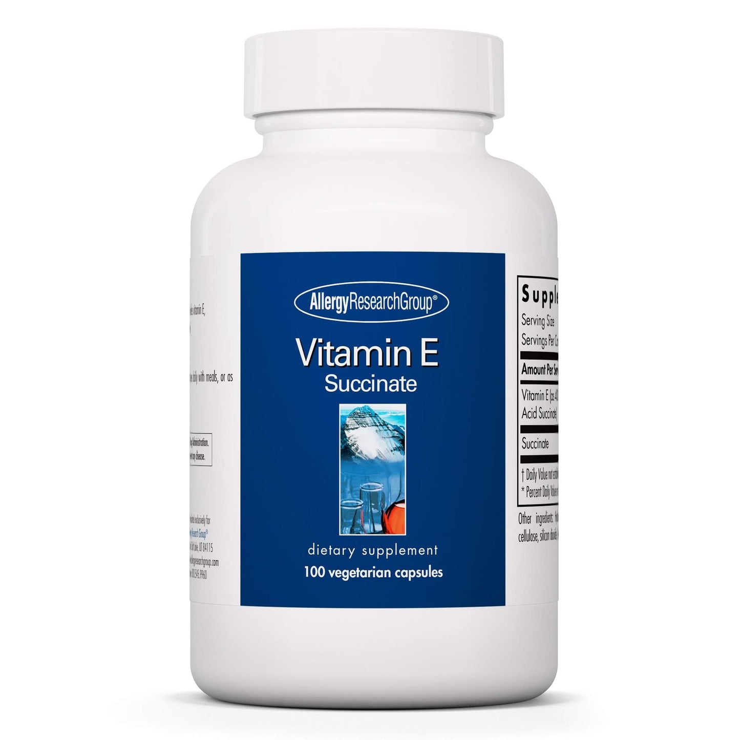 Allergy Research Group Vitamin E Succinate 400 IU d-Alpha-Tocopheryl Succinate, 100 Capsules