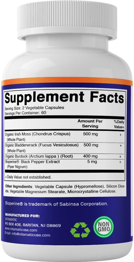 Vitamatic Irish Sea Moss Capsules 120 Count
