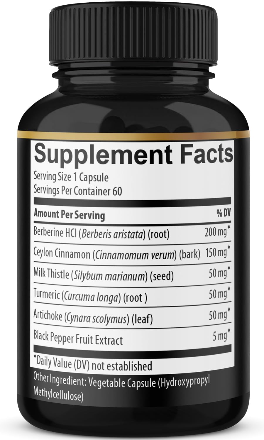 BMVINVOL Berberine Supplement Plus Ceylon Cinnamon and Turmeric 120 Capsules
