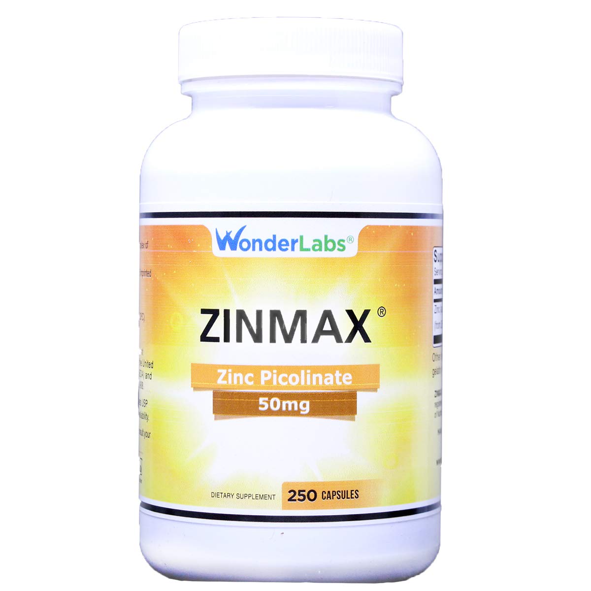 Wonder Laboratories Zinc Picolinate 50 mg Capsules, 100 Count