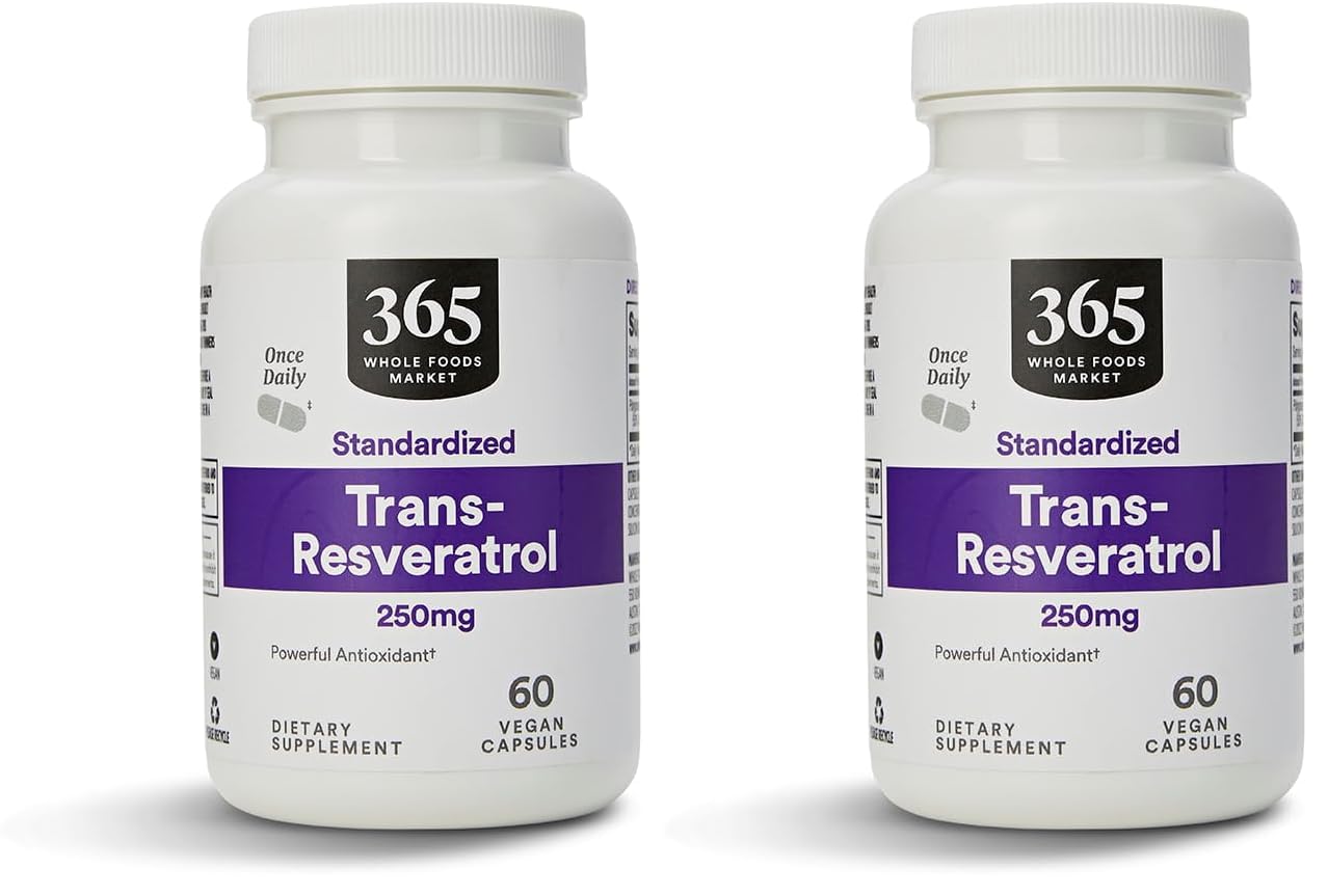365 by Whole Foods Market Transresveratrol 250mg Tablet, 120 Tablets