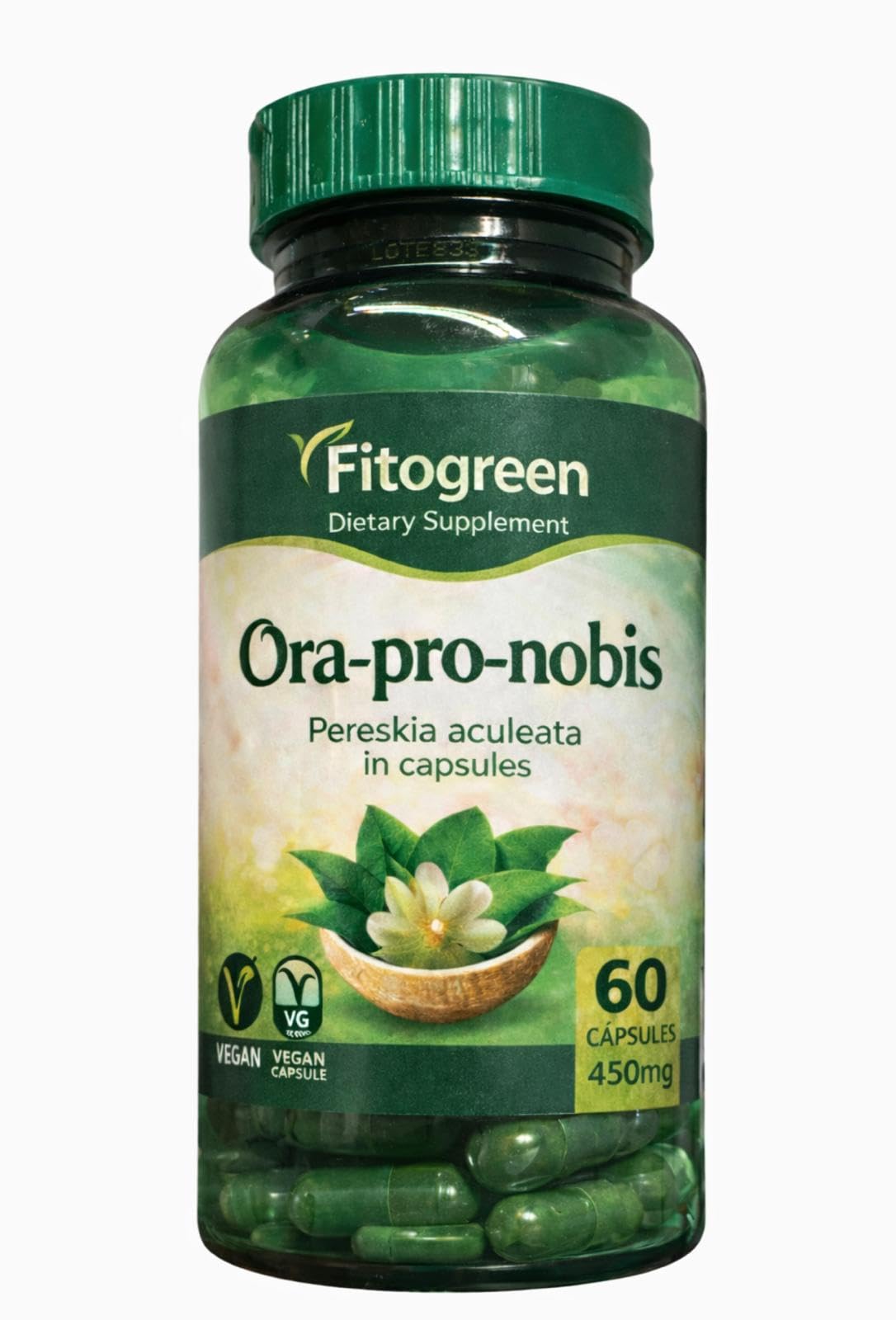Fitogreen Ora Pro Nobis Leaves Extract 450 mg Capsule, 60 Capsules