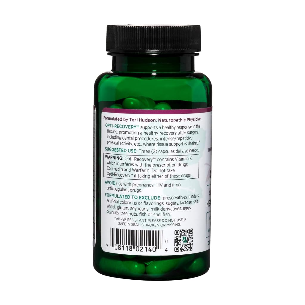 Vitanica Opti-Recovery, Pre & Post Surgery Support, Wound Care, BBL, Tummy Tuck, C Section & Postpartum Vitamin Essentials Healing Support, Scar, Shoulder, Hysterectomy, Breast & Lipo, Vegan, 60 Capsules