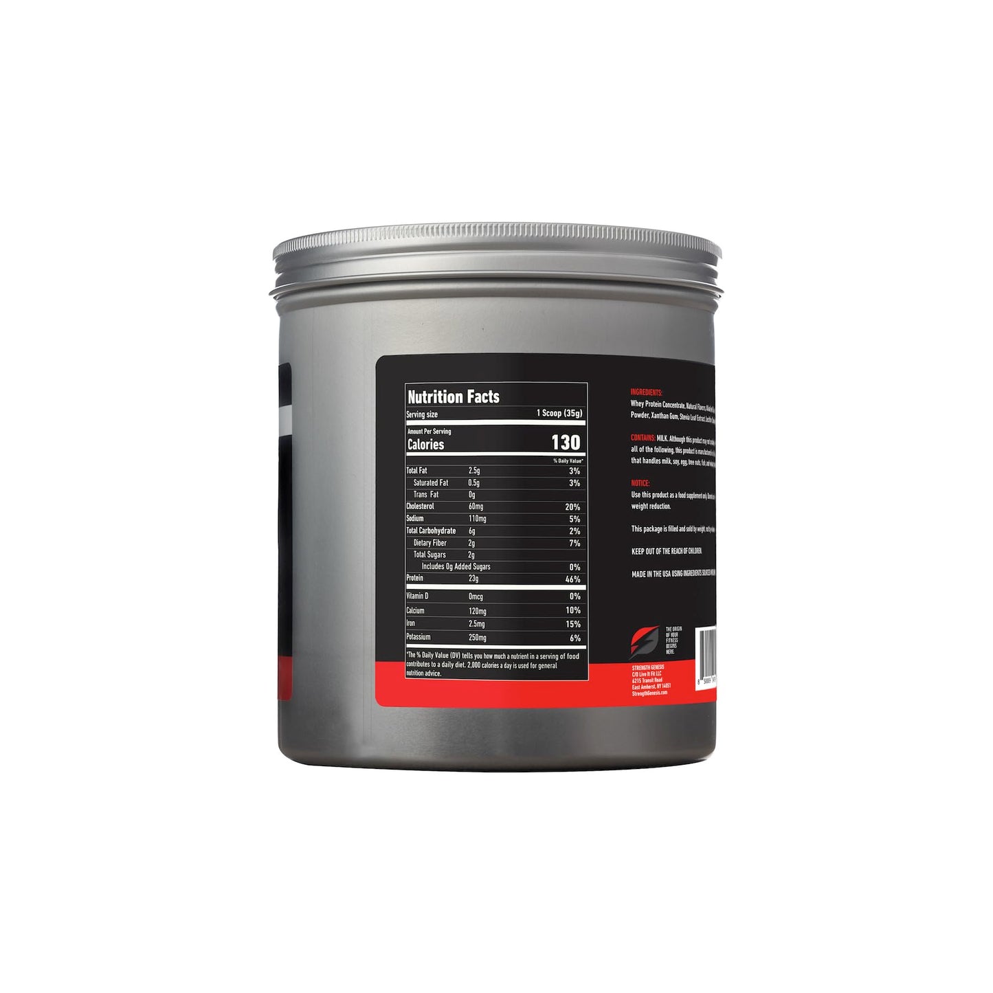 Strength Genesis Grass-Fed Whey Protein Powder - Chocolate Banana Pur Zealander, 1 lb, 16 Servings