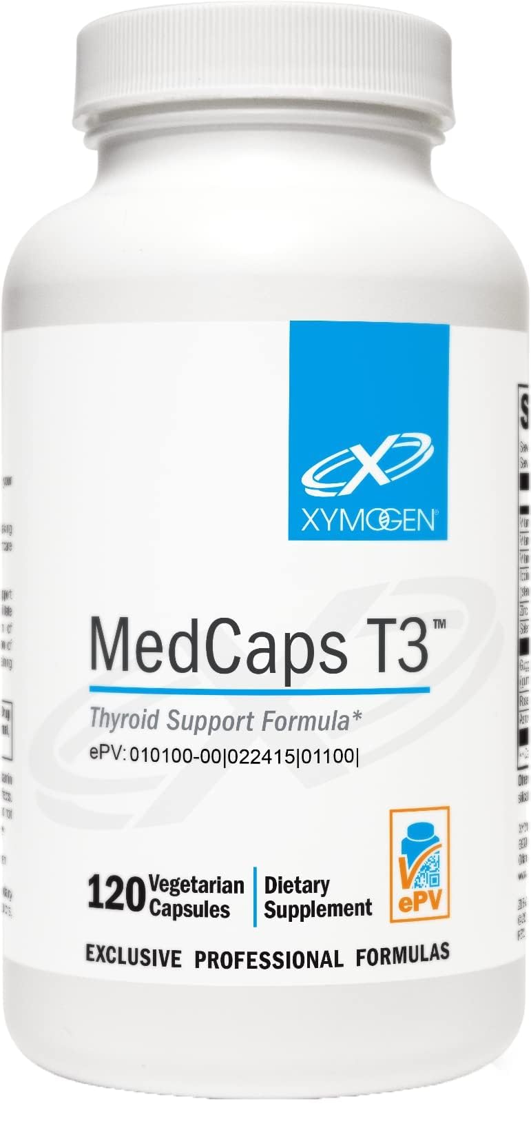 XYMOGEN MedCaps T3 - Supports Thyroid Hormone & Metabolism - Ashwagandha, Guggul, Zinc & Selenium - Vegetarian, Gluten-Free & Non-GMO - 120 Capsules