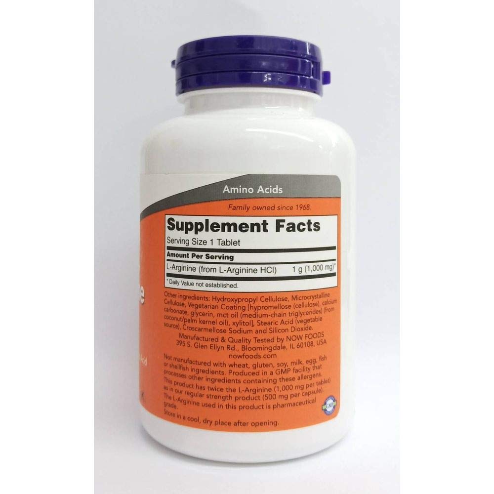 NOW Foods L-Arginine 1000 mg, 720 Tablets