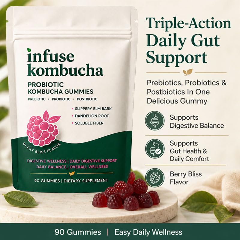 Infuse Kombucha Probiotic Kombucha Gummies, 90 Gummies