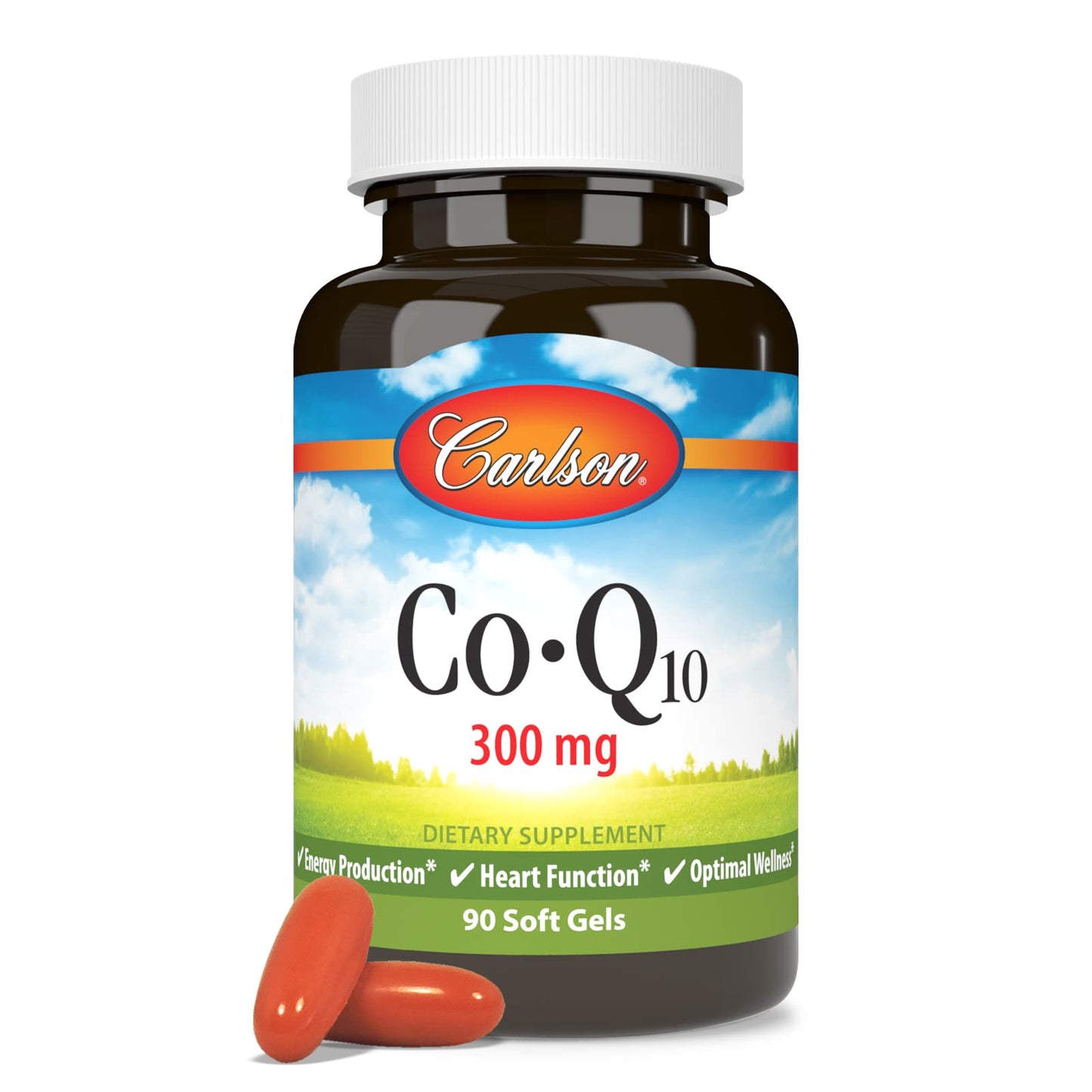 Carlson CoQ10 300mg Softgels, 90 Count
