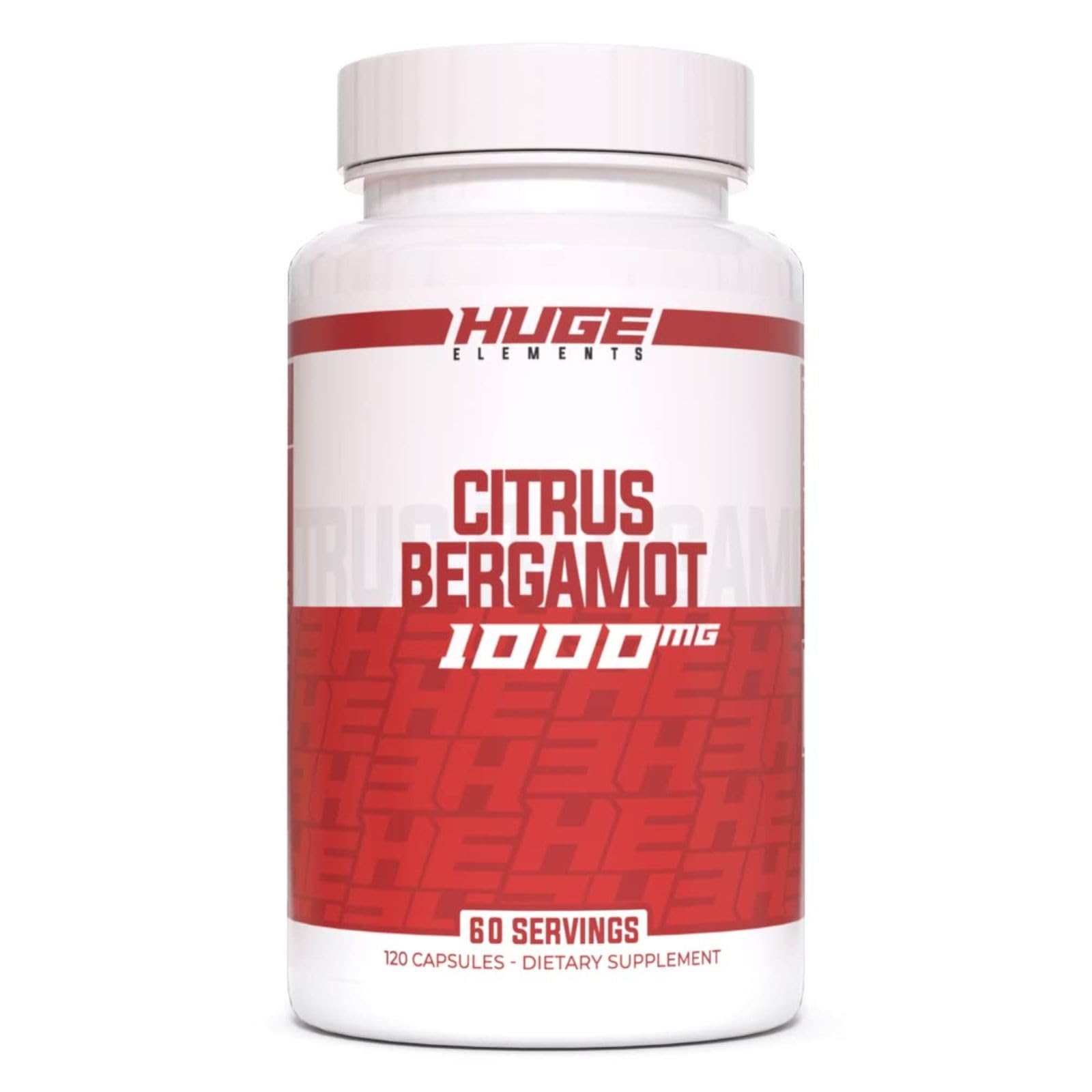 Huge Supplements 100% Pure Citrus Bergamot Extract 10:1 1000mg per Serving, 60 Capsules