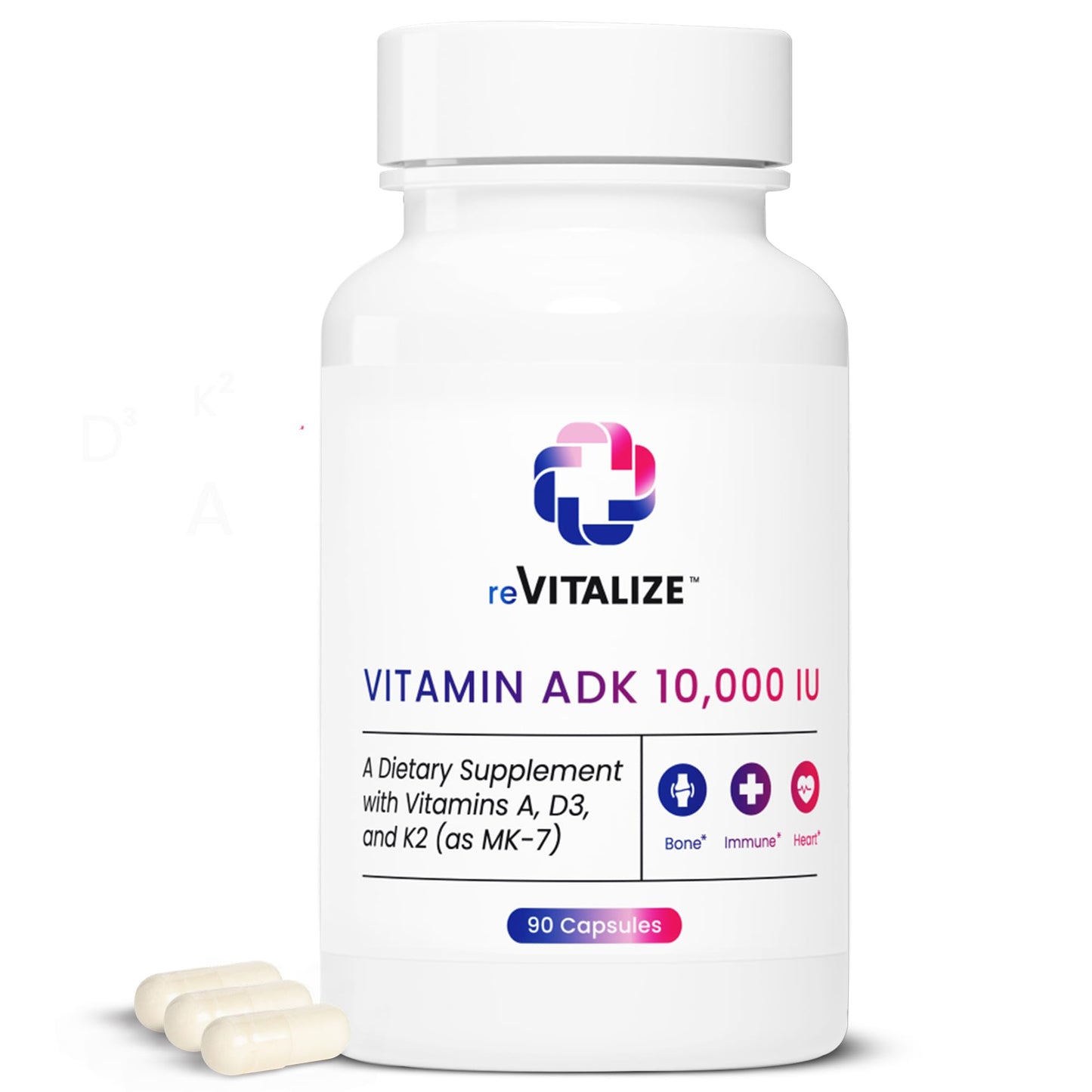 REVITALIZE ADK Vitamin Supplement Capsules, 90 Count