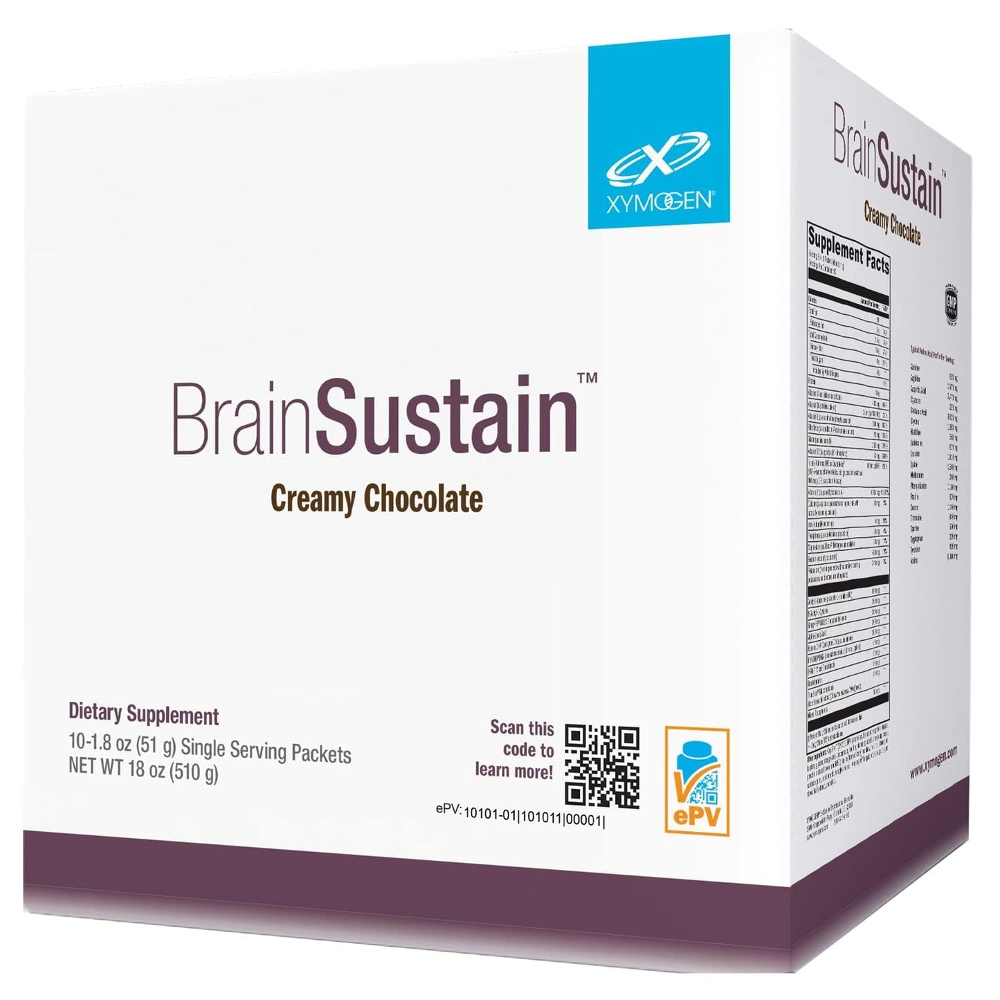 XYMOGEN BrainSustain Creamy Chocolate Powder 18 Servings