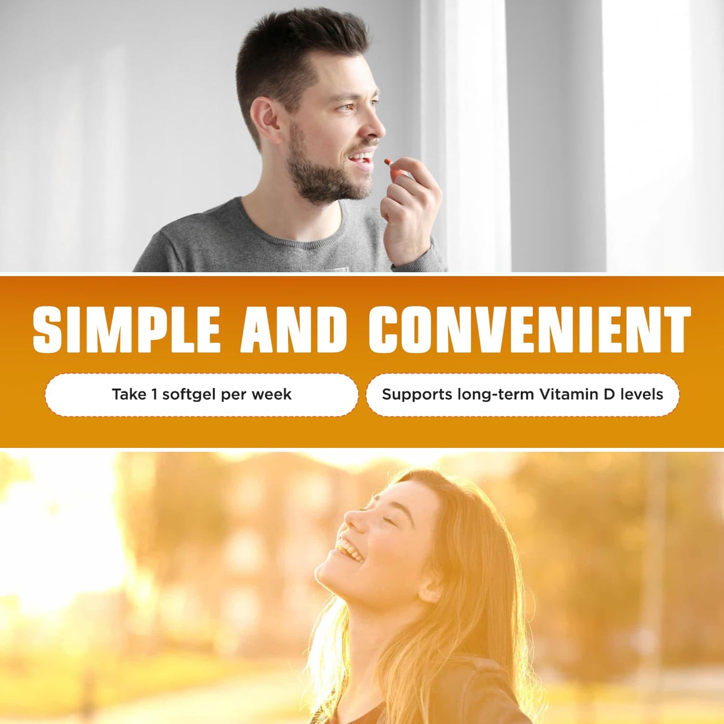 Nivagen Weekly-D Vitamin D3 50,000 IU (Cholecalciferol) 12 Softgels