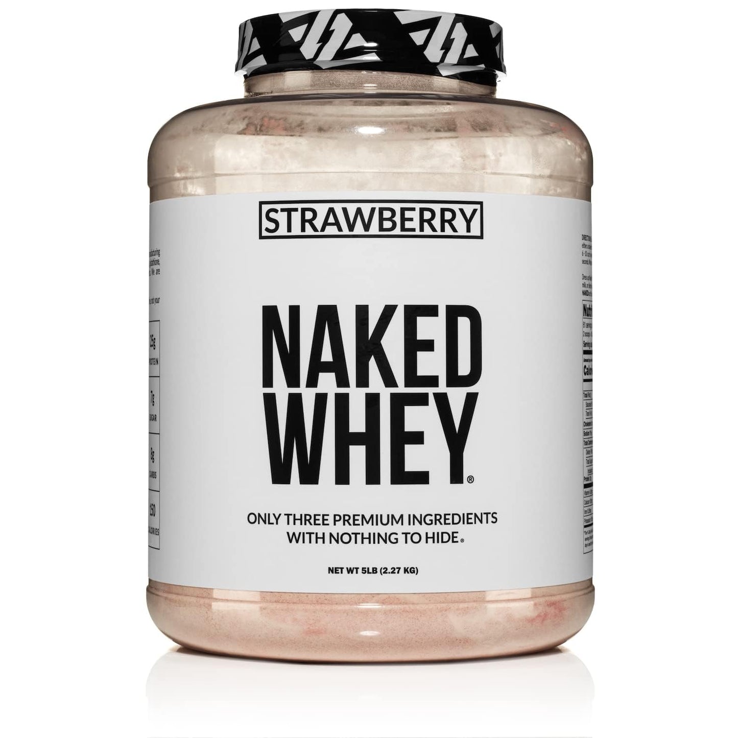 NAKED Strawberry Whey Protein Powder, 5 lb, 80 Servings