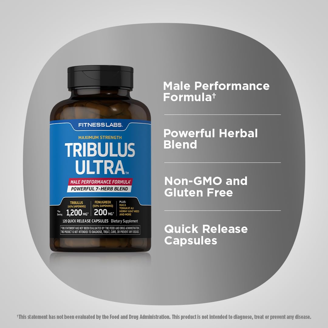 Fitness Labs Tribulus Terrestris for Men Capsules 120 Count