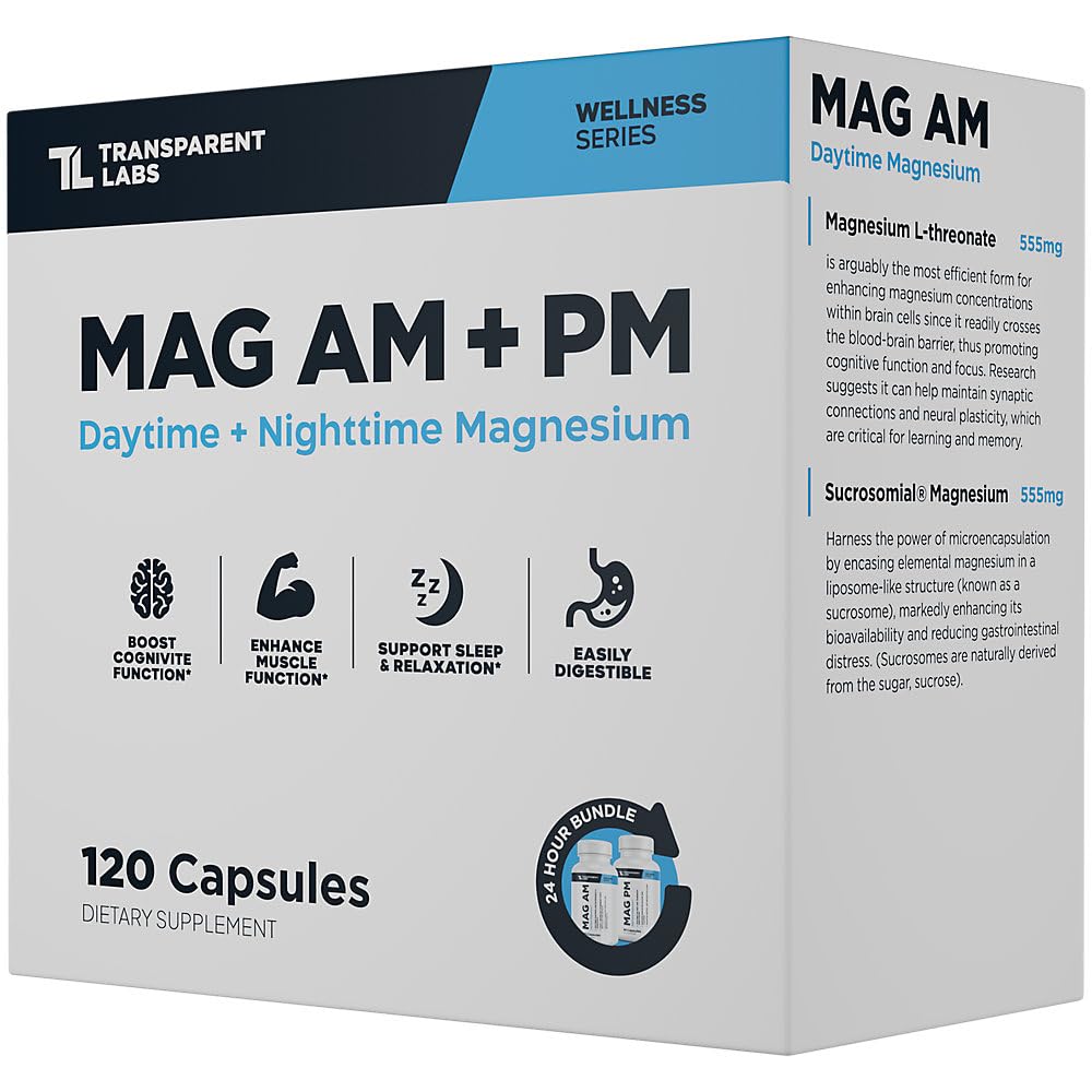 Transparent Labs Mag AM + PM Capsules, 1 Count