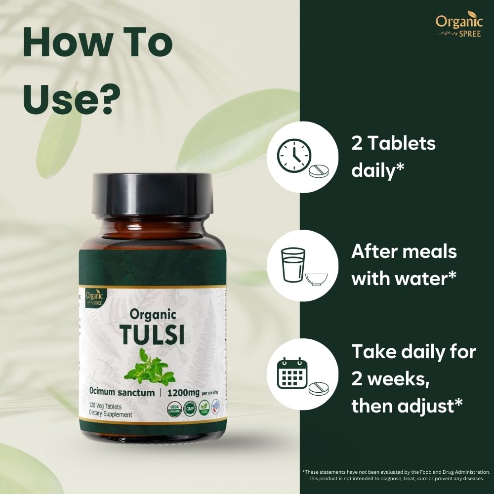 ORGANIC SPREE Haritaki & Tulsi Supplement Tablets 240