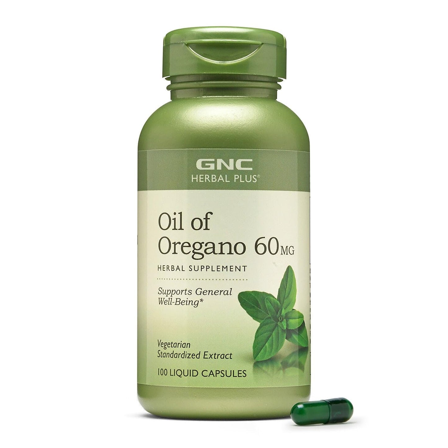 GNC Herbal Plus Oil of Oregano 60mg Capsule, 100 Count