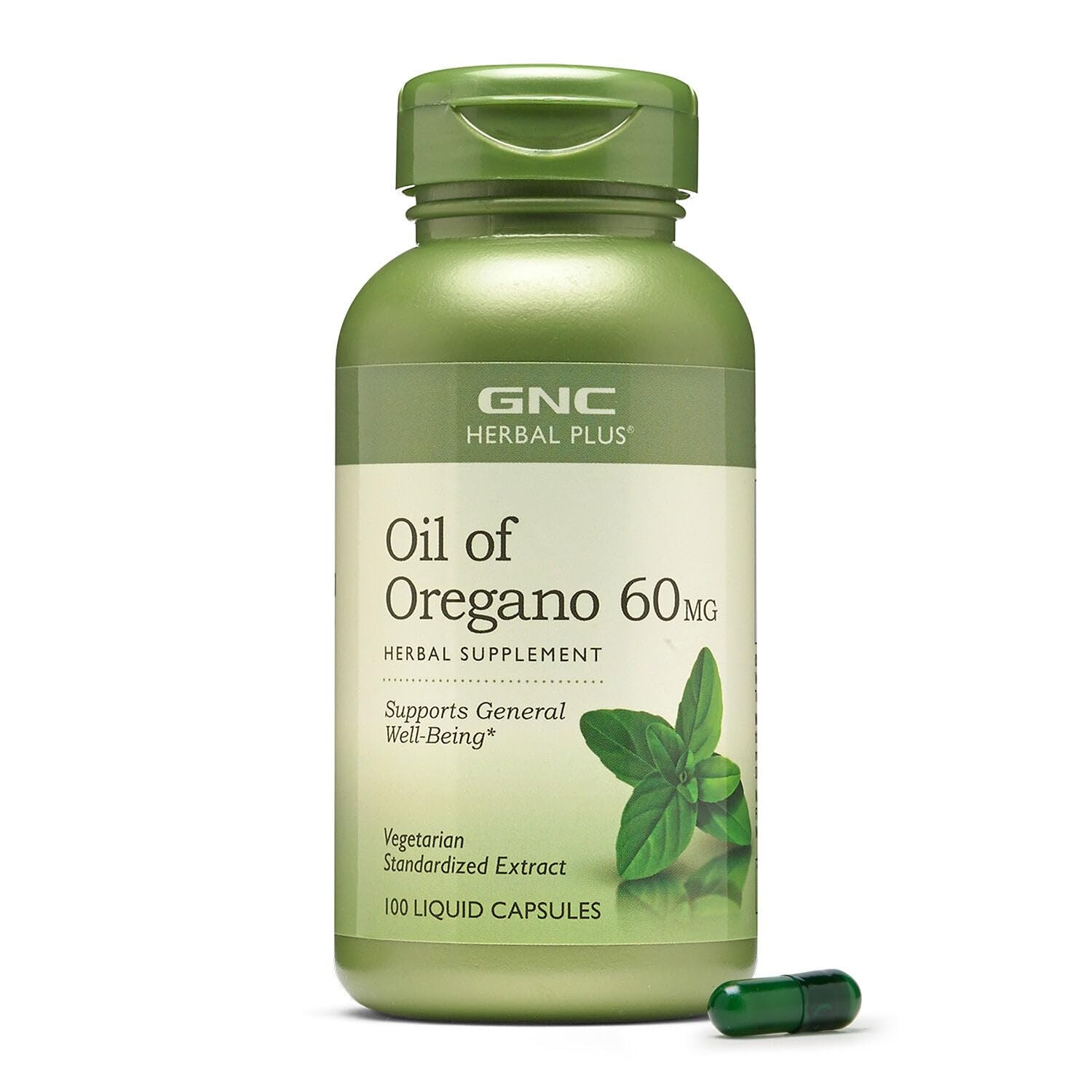 GNC Herbal Plus Oil of Oregano 60mg Capsule, 100 Count