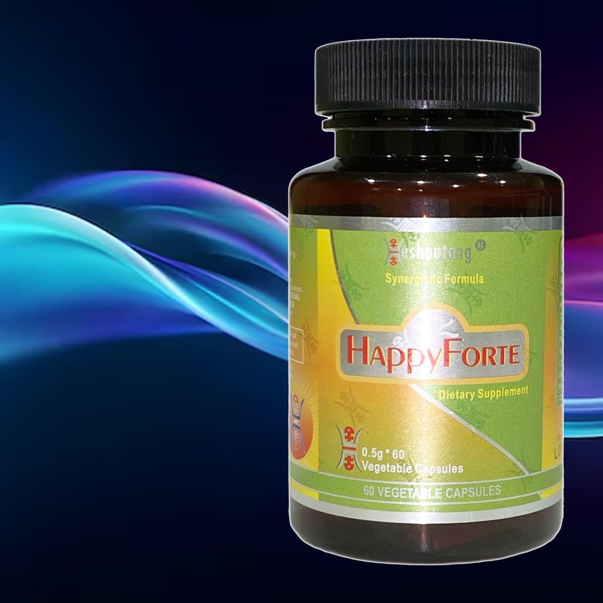 Heshoutang HappyForte Market Proven Herbal Energy Flow Optimizer Digestive System Health Booster Capsule 60