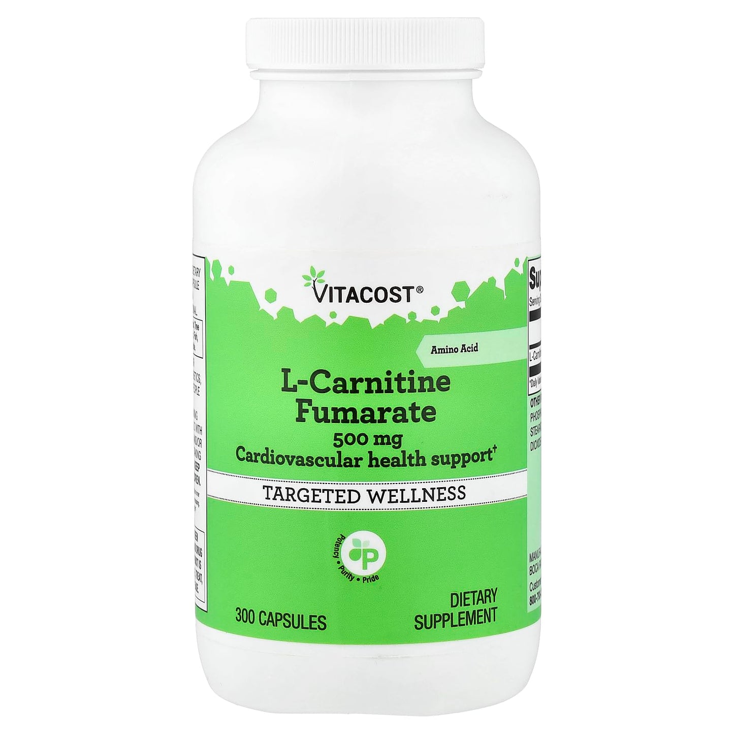 Vitacost L-Carnitine Fumarate 500 mg, 300 Capsules