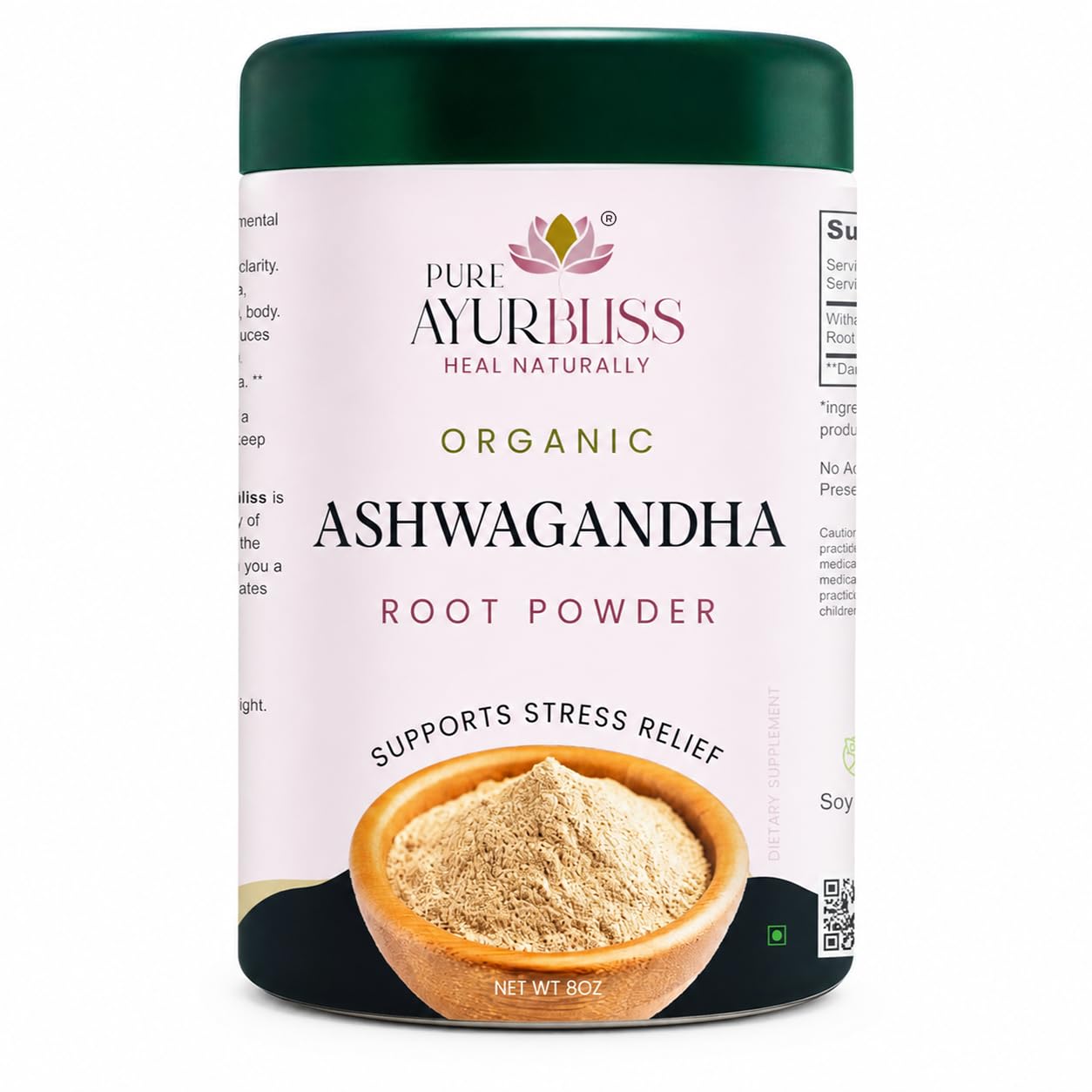 PureAyurbliss Ashwagandha Powder 8 oz