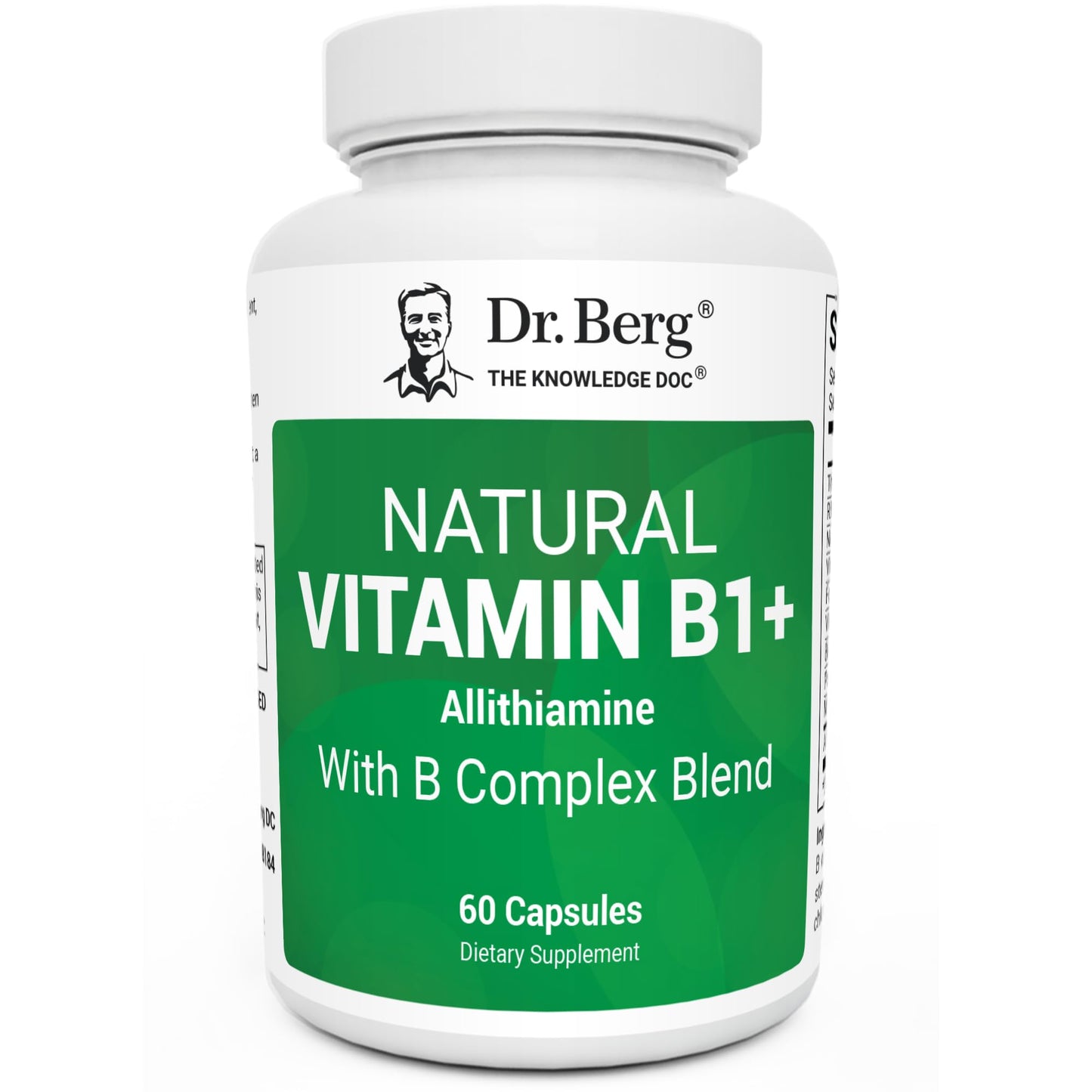 Dr. Berg Nutritionals Vitamin B1 B6 B12 Complex Allithiamine 60 Capsules