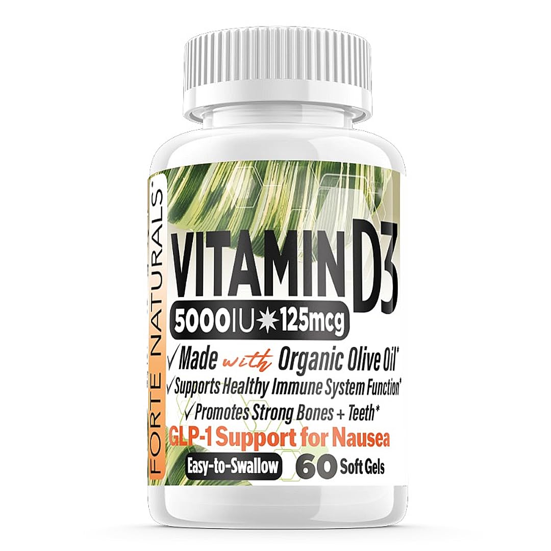 FORTE NATURALS Vitamin D3 5000 IU (125 mcg) Softgels 60 Count