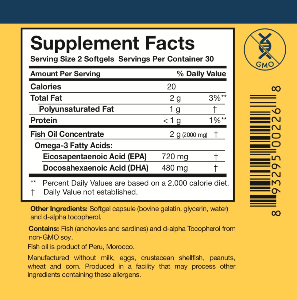 Researched Nutritionals Omega-3 Plus Softgels 60 ct