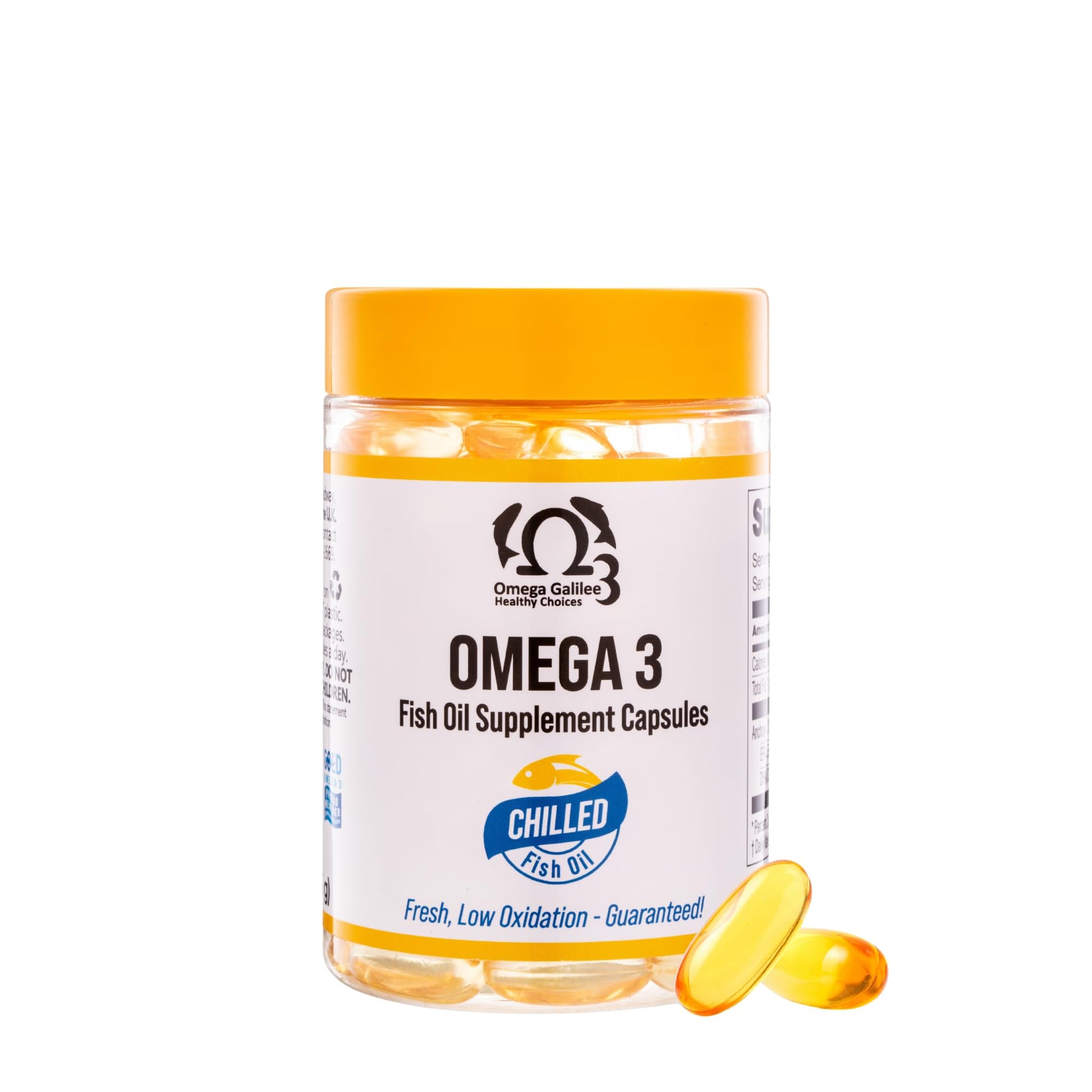 Omega 3 Galilee Healthy Choices Omega 3 Fish Oil Softgel, 100 Softgels