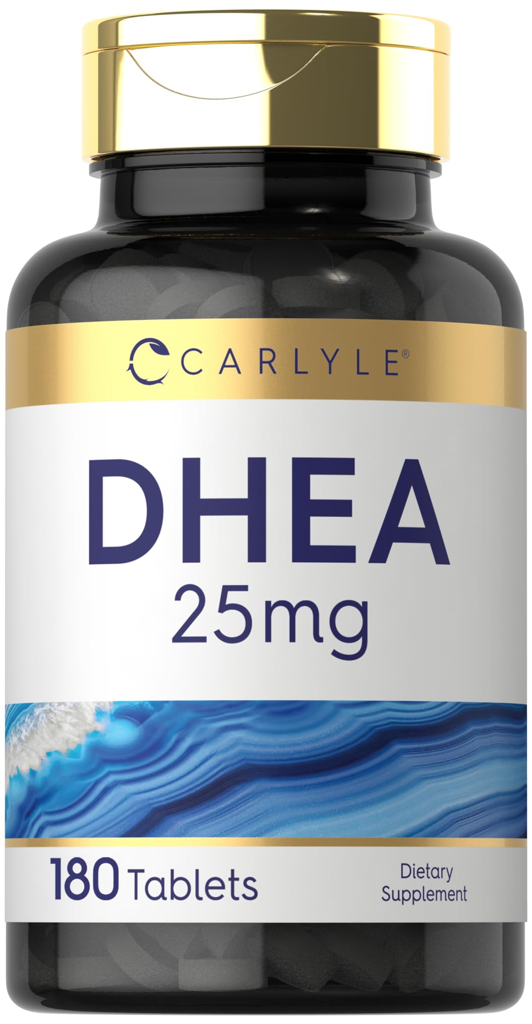 Carlyle DHEA Supplement for Women and Men 25mg Tablet, 180 Tablets
