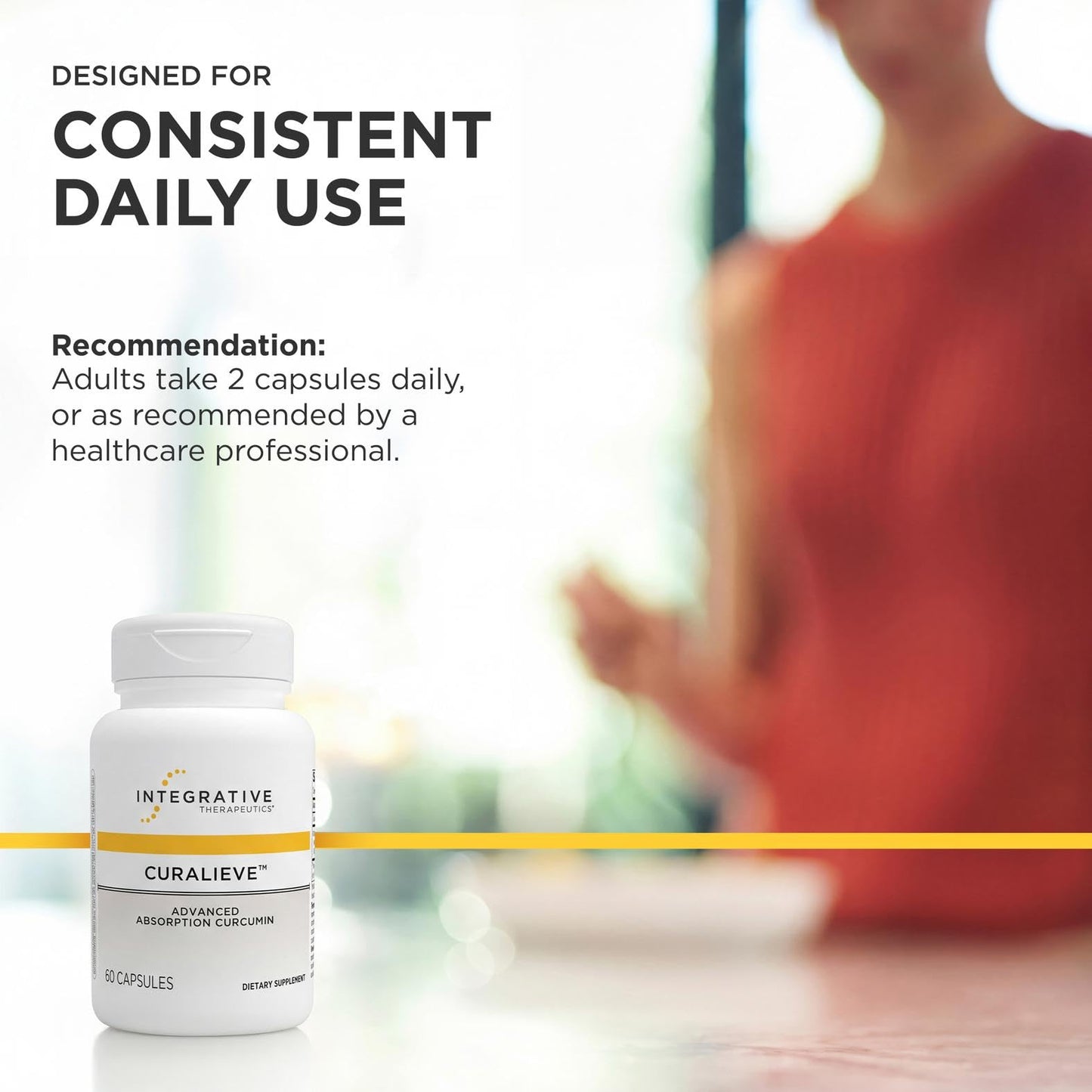 Integrative Therapeutics Curalieve Curcumin Formula for Antioxidant Support 60 Capsules