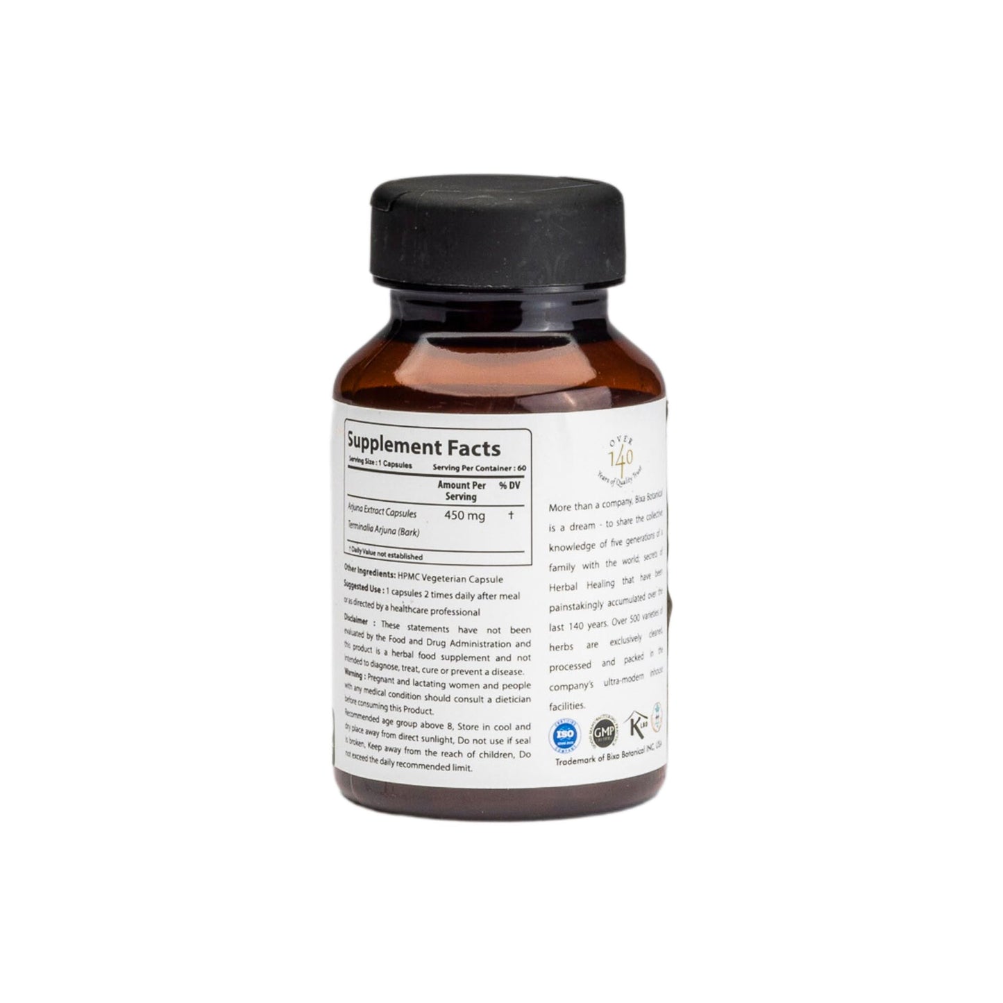 bixa BOTANICAL Arjuna Capsule 60 Count