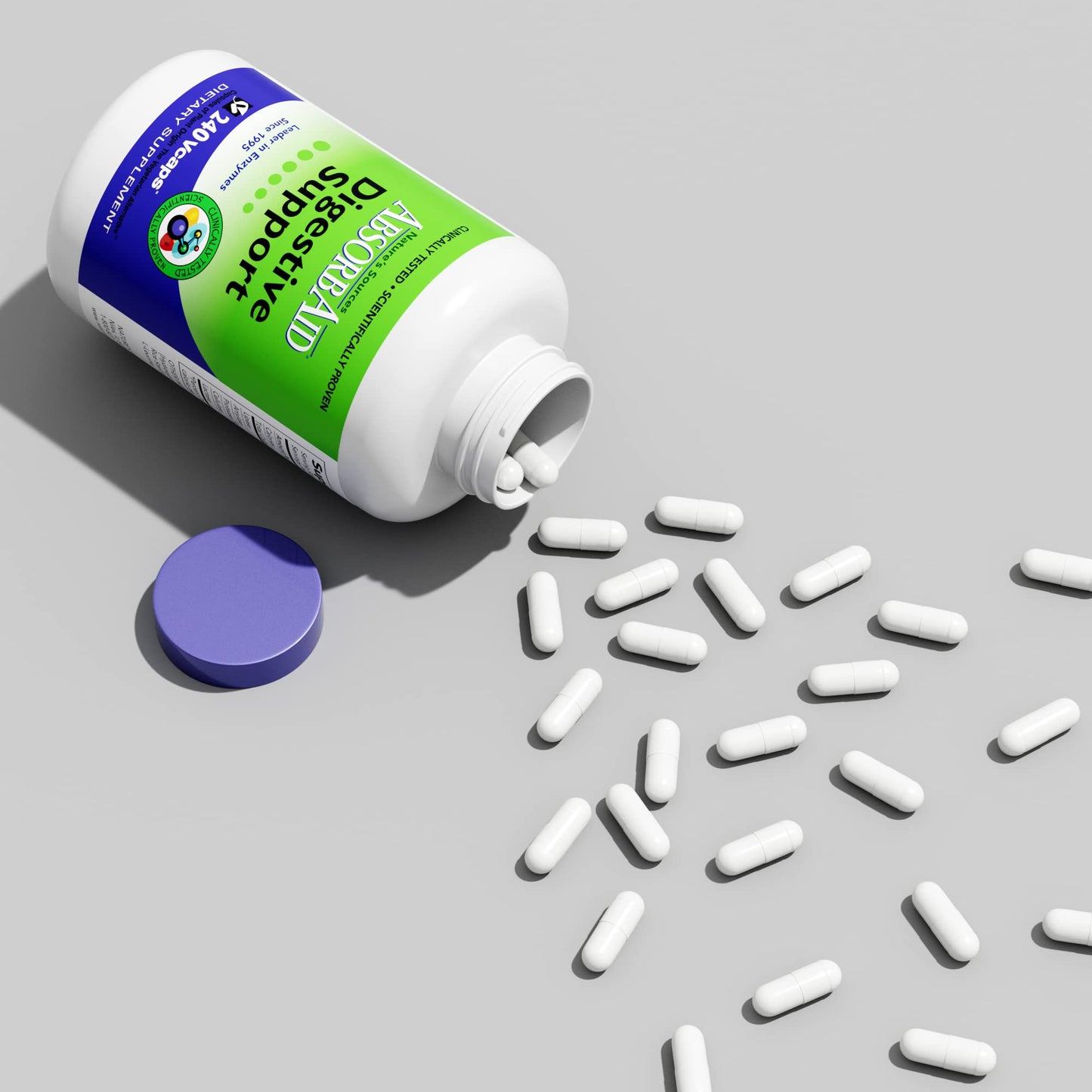 AbsorbAid Digestive Enzymes Capsules, 240 Count
