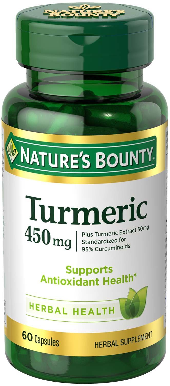 Nature's Bounty Turmeric Curcumin Capsules 60 Count