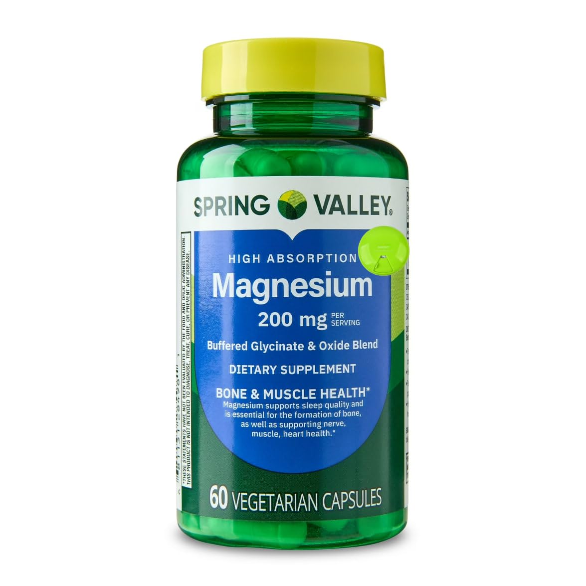 SUREFECT Magnesium Sleep Support Bone & Joint Health Dietary Supplement Vegetarian Capsules, 200 mg, 60 Capsules