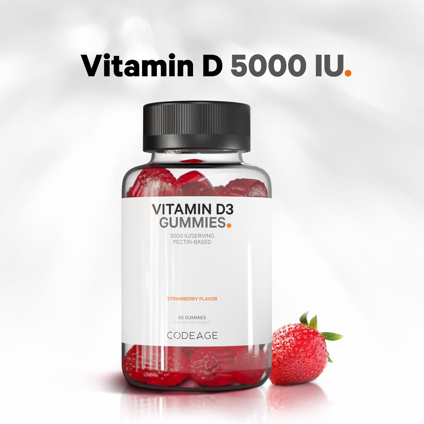 Codeage Vitamin D3 Gummy Vitamins Gummy 60 Gummies