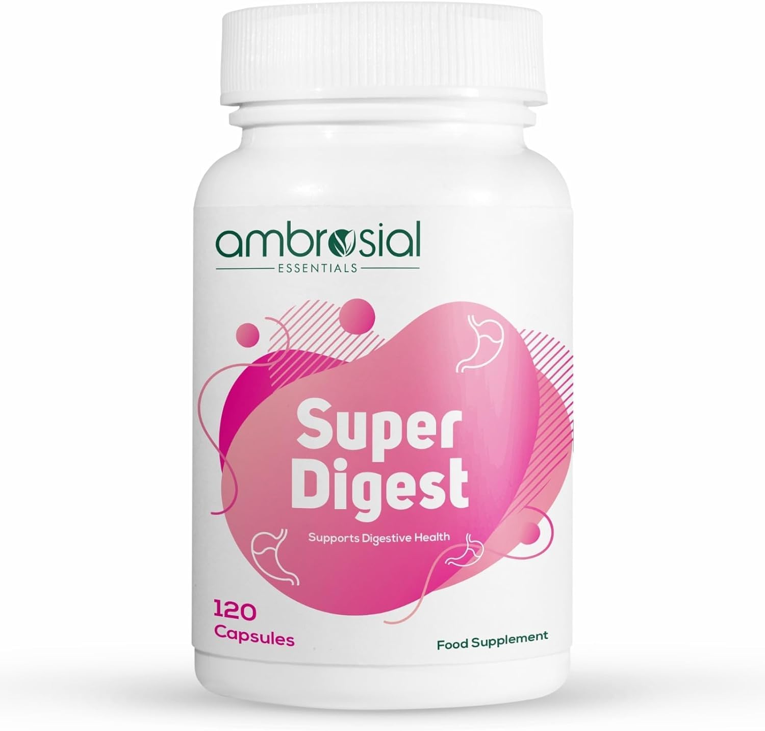 AMBROSIAL Super Digest Digestive Enzymes Supplement Capsule 120 Count