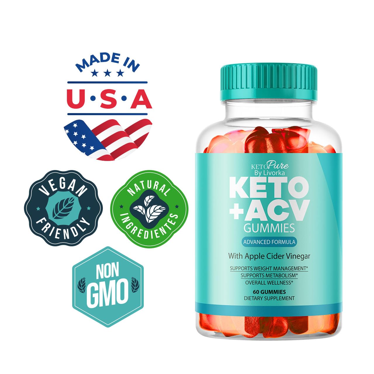 LIVORKA Keto Pure ACV Gummies Gummy 120