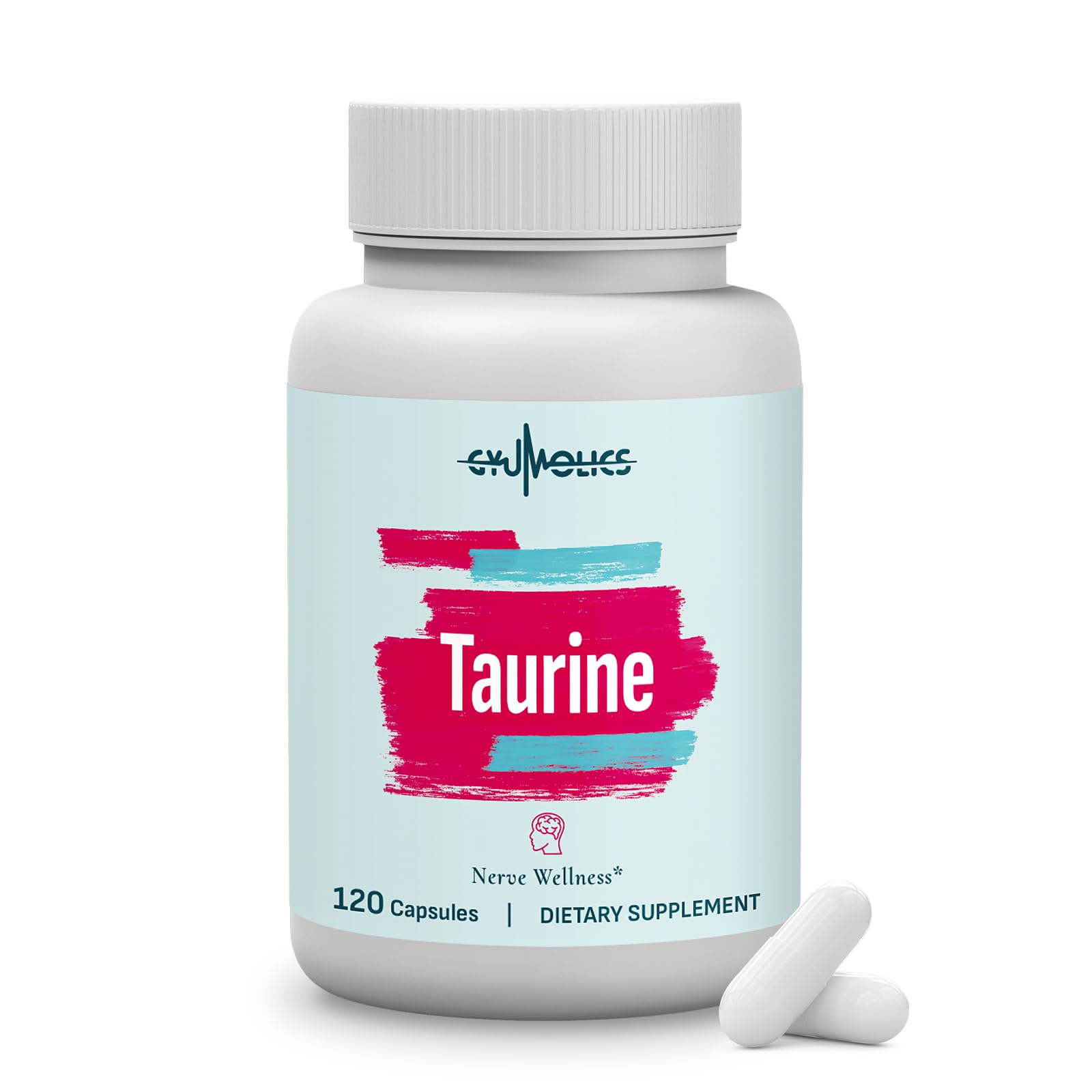 Gyumolics Taurine Supplement 2000mg Capsules, 120 Count