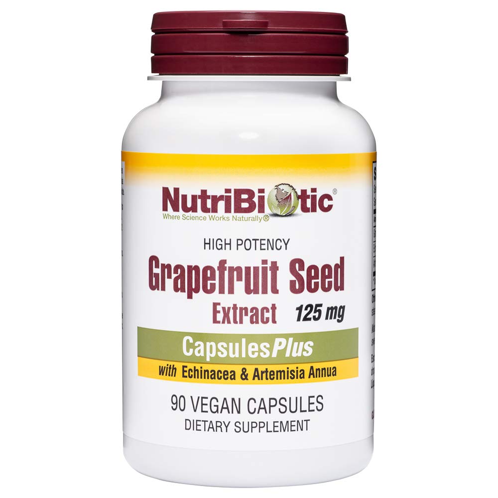 NutriBiotic Grapefruit Seed Extract Capsules, 125 mg, 90 Count