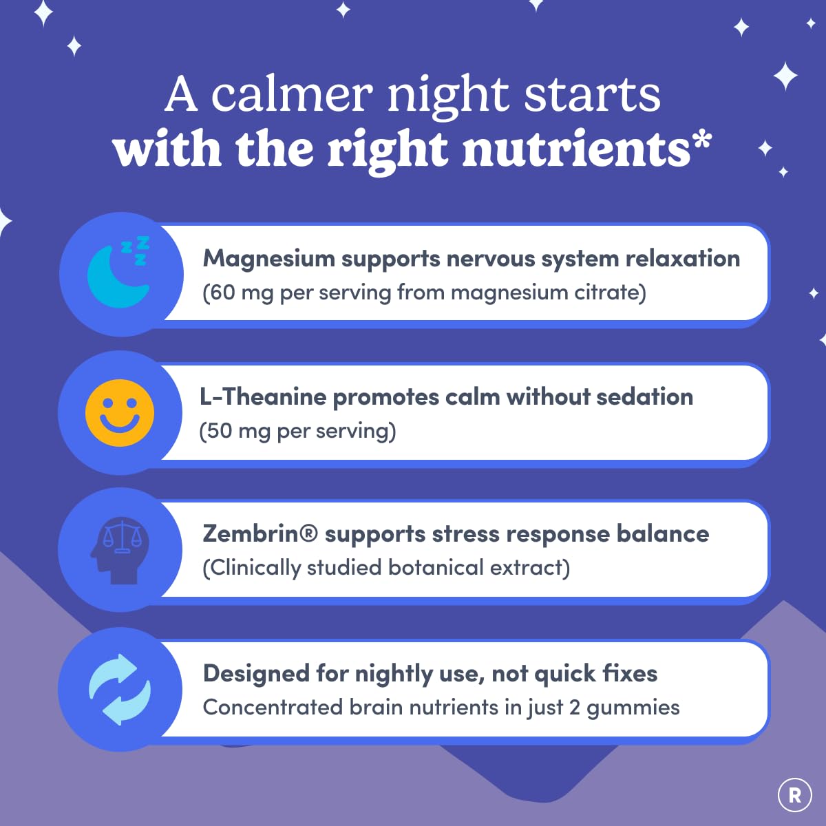 FIRST DAY Men’s Nighttime Reset Calming Magnesium Gummies 60 Count