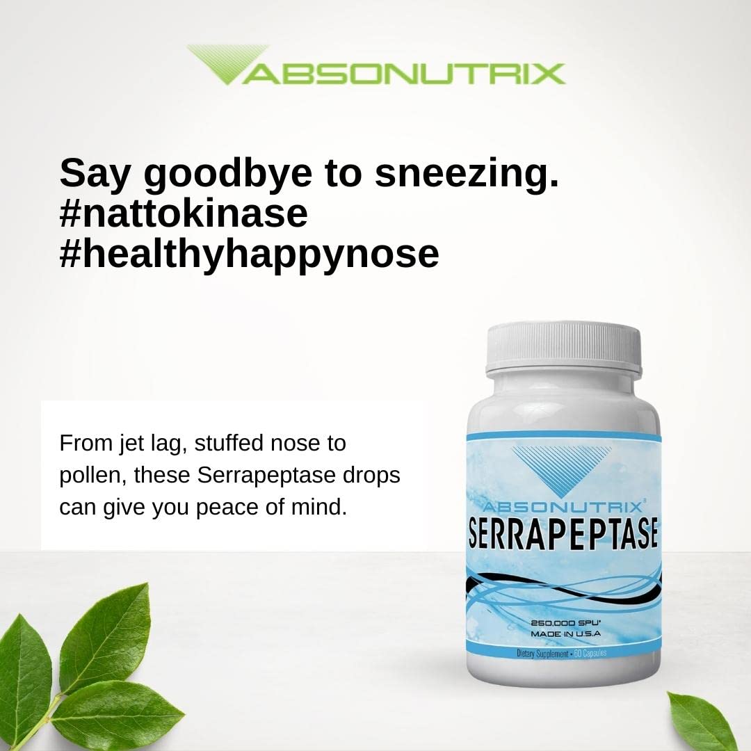 Absonutrix Serrapeptase 250,000 Units Capsule, 60 Count