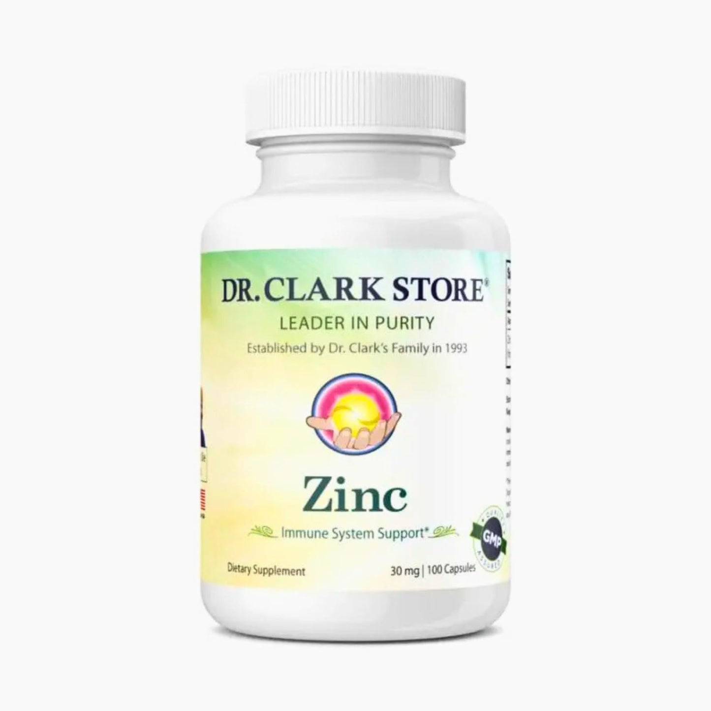 Dr Clark Store Zinc Bisglycinate Supplement 30 mg Capsules 100 Count