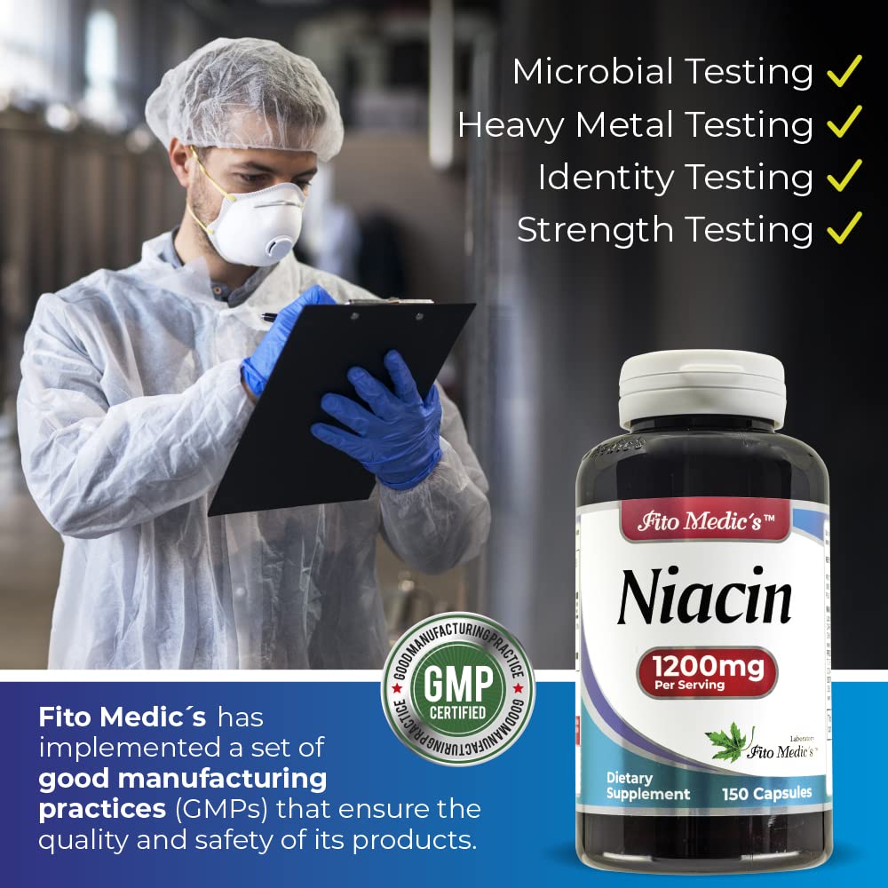 FITO MEDIC'S Niacin Supplement Vitamin B3 Capsule, 1 Count