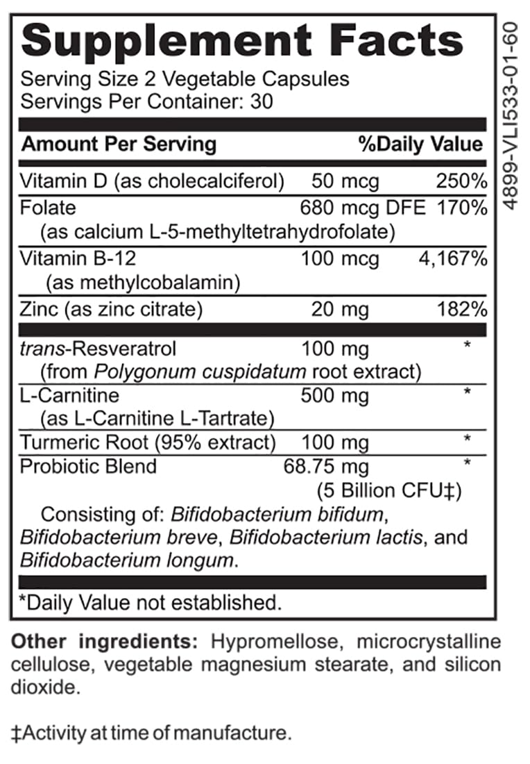 DrFormulas Mood Boost Probiotics for Stress and Calm, Methylfolate for Kids, Women, Men | Nexabiotic Supplement with Bifidobacterium and B-12 Capsule, 60 Count