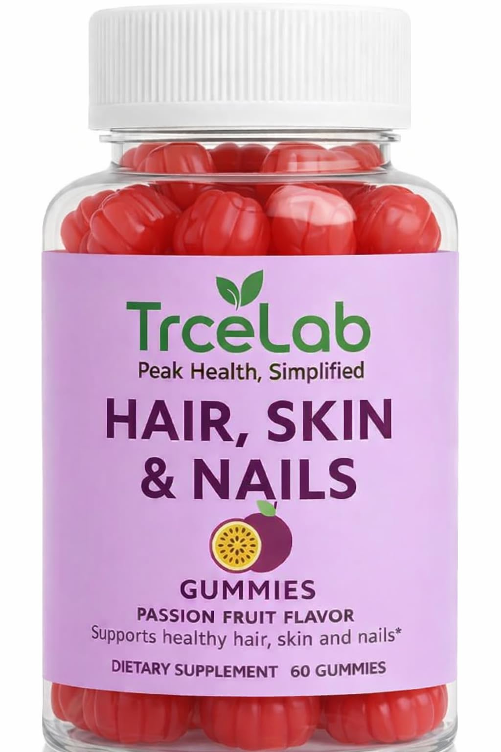 TRCELAB Hair Skin & Nails Gummies 60 Count