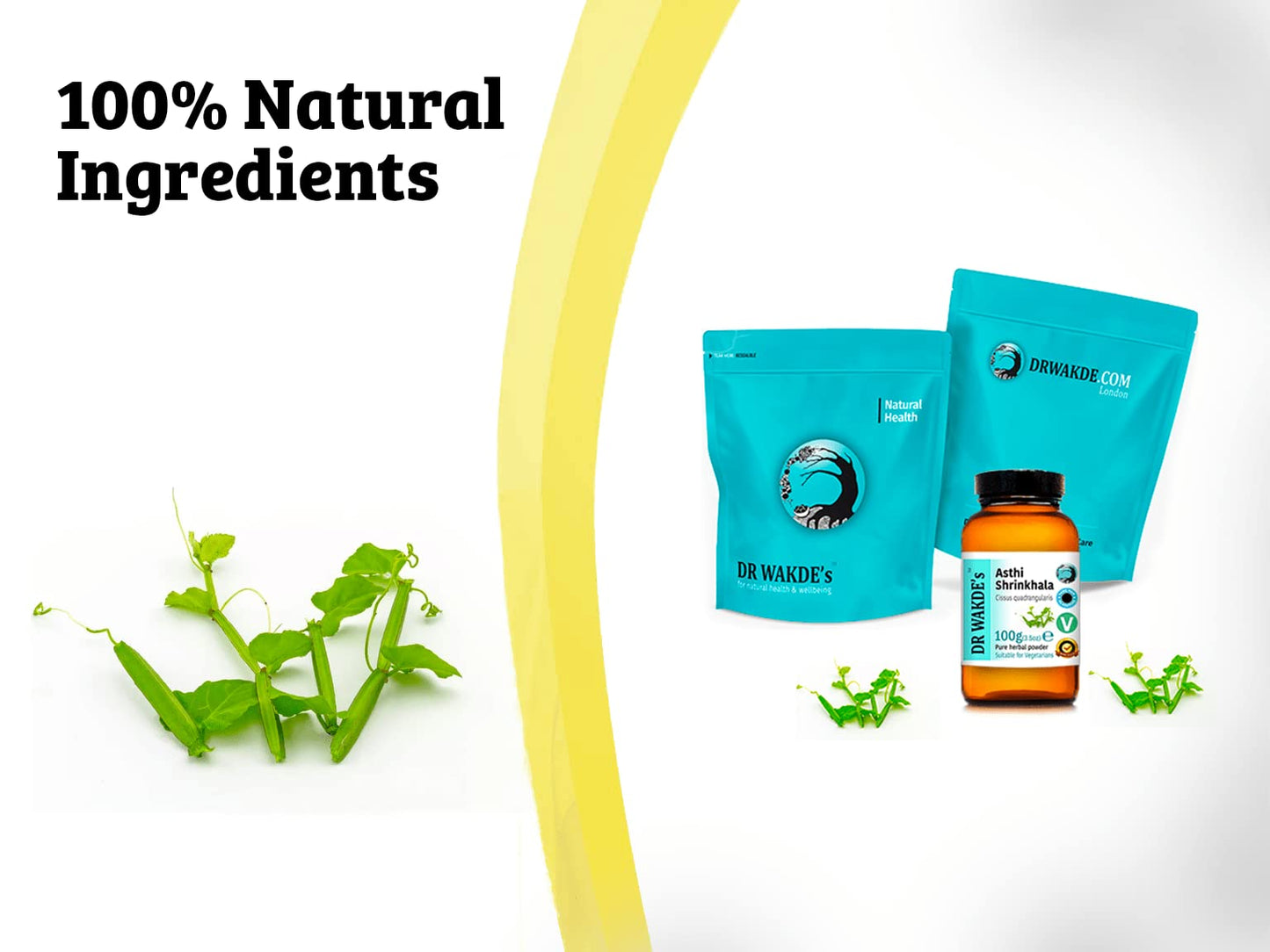 DR WAKDE's Asthi Shrinkhala Powder (Cissus quadrangularis) 35.27 oz (Pack of 1)
