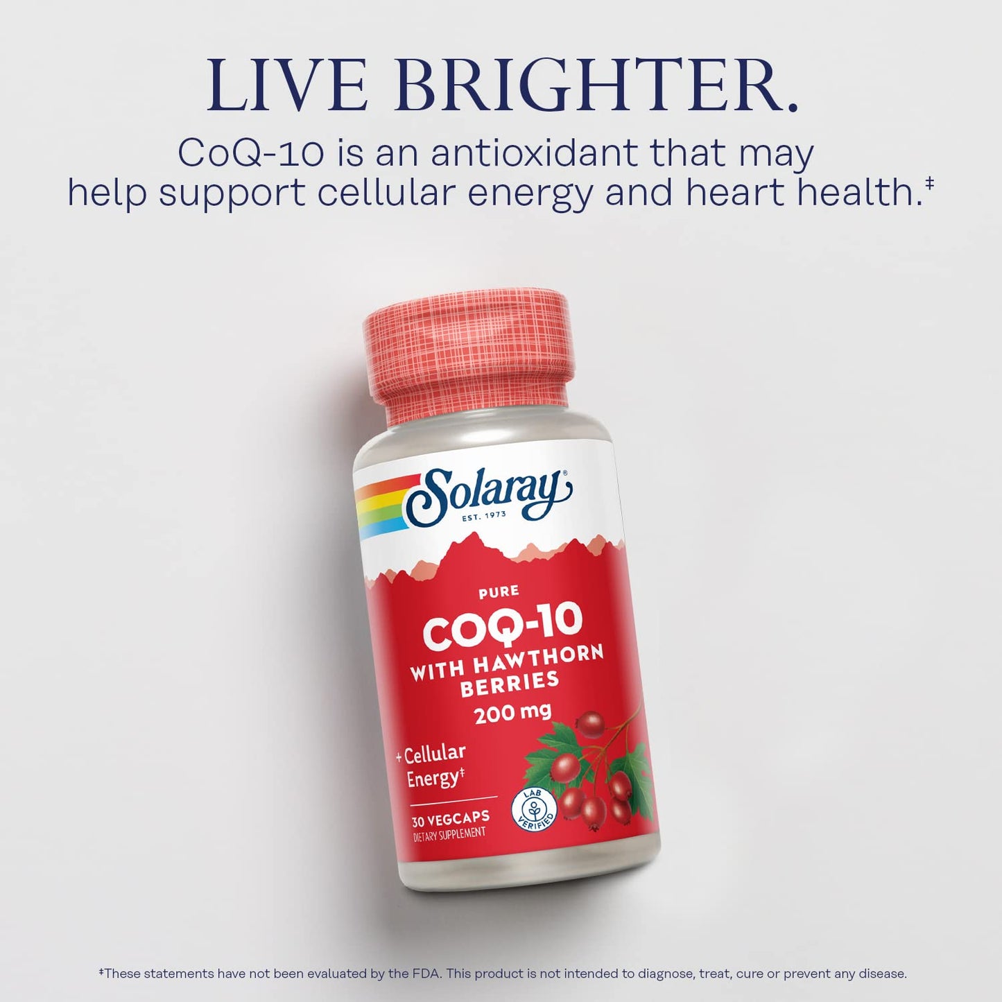 Solaray Pure CoQ-10 200 mg Capsules 30 Count