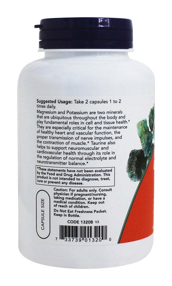 NOW Foods Magnesium & Potassium Aspartate, 360 Capsules