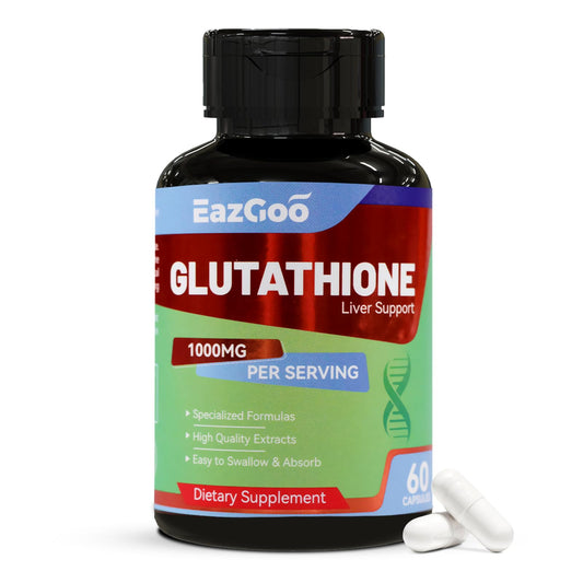 EAZGOO Glutathione Supplement 1000mg Capsules, 60 Capsules
